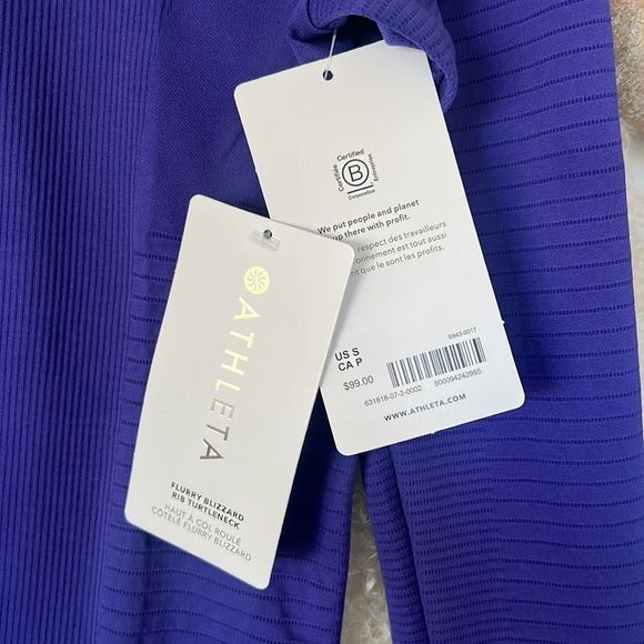 Flurry Blizzard Rib Turtleneck, Size Small, Color: Noble Blue - Picture 4 of 6